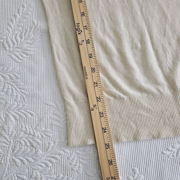 Lauren Ralph Lauren Women's Cream Top Size PS 80% Silk 20% Cotton - Picture 6 of 9